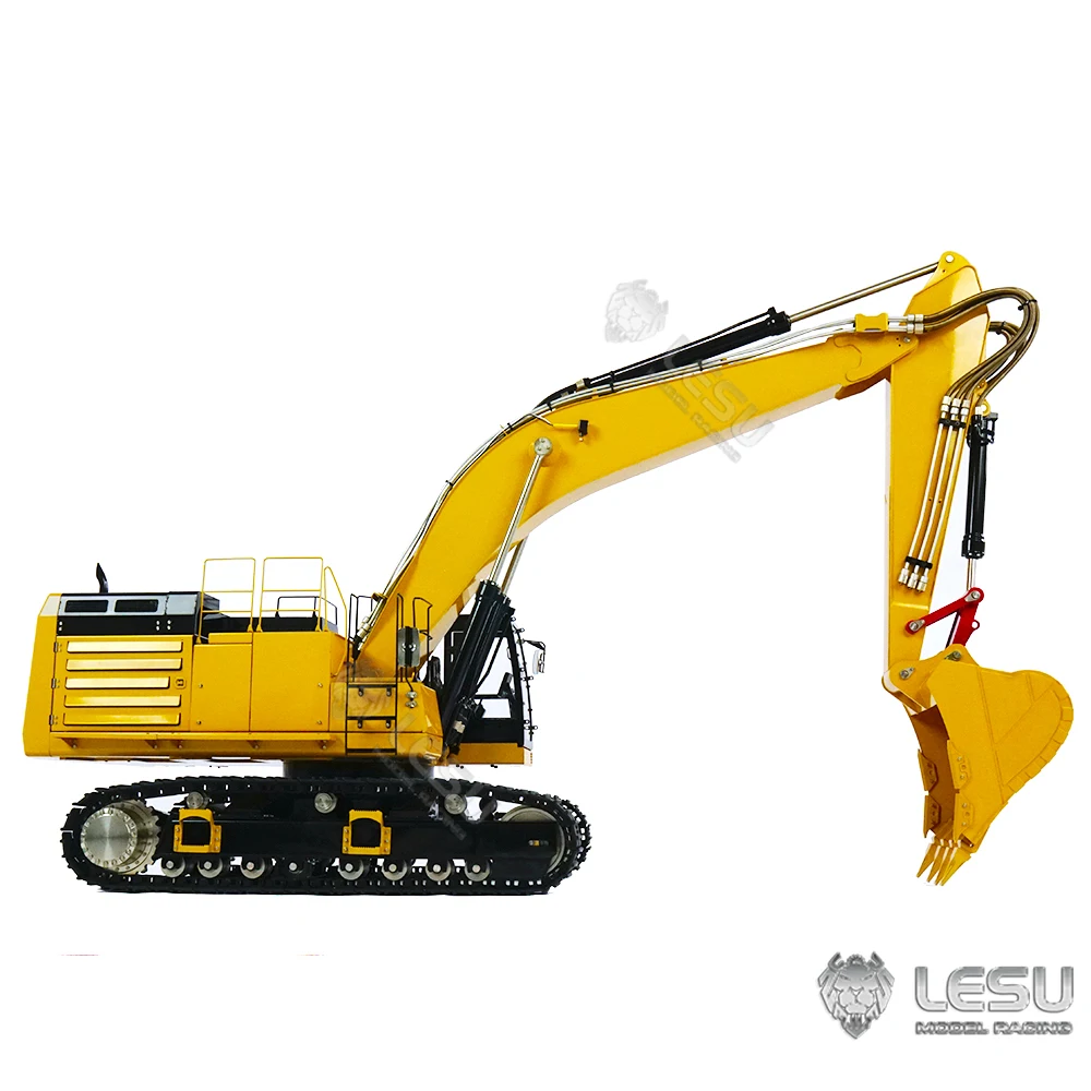 Przedsprzedaż LESU 374F 1/14 Hydrauliczna Koparka RC C374F Zmontowana Zdalnie Sterowana Koparka Ciężki Maszynowy Model z Systemem Oświetlenia Zabawki