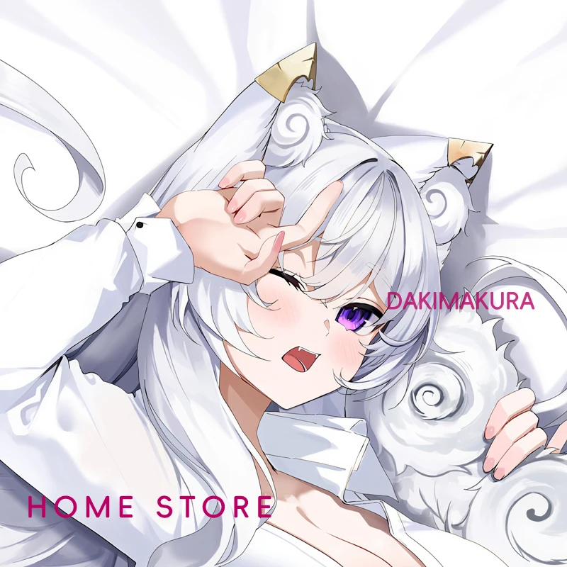Dakimakura غطاء Vtuber Nyx Nekota فروي أنيمي على الوجهين طباعة المخدة هدية بالحجم الطبيعي 2way وسادة للجسم