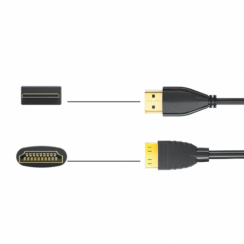 1080P MiniHDMI-compatible Cable Suitable For Canon DSLR Cameras Mini HD TV Display HDMI-compatible Cable 1M 3M 5M