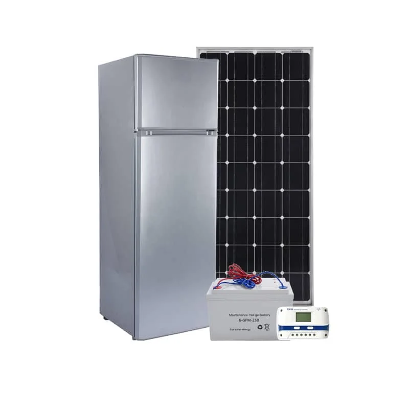 Refrigerador solar barato de la mejor calidad, refrigerador de CA CC con congelador solar, refrigerador pequeño y portátil de 12V, 24V, 220V