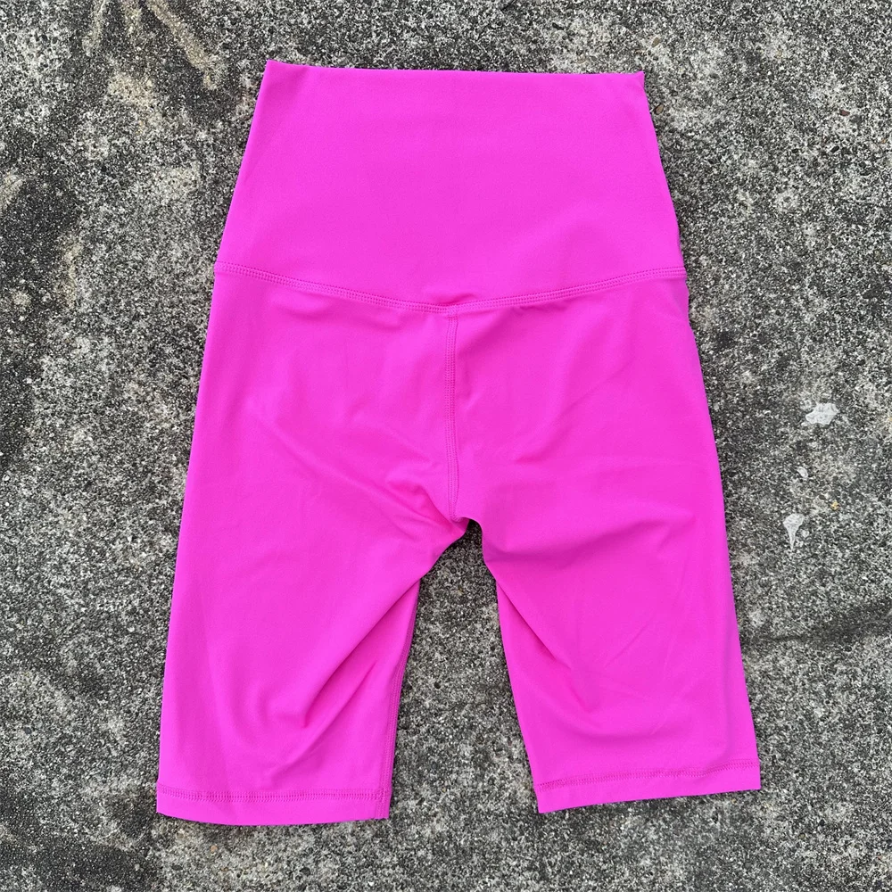 Solid Color Women Cycling Soft Tight Fitness Sports Short High Waist Yoga Short Leggings Comprehensive Training Jog Squat Proof