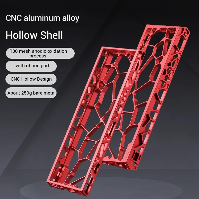 

Holy60 Полый алюминиевый материал с креплением на лоток из алюминиевого сплава Корпус клавиатуры Wooting/Mad60/Win60 Корпус клавиатуры с магнитным валом