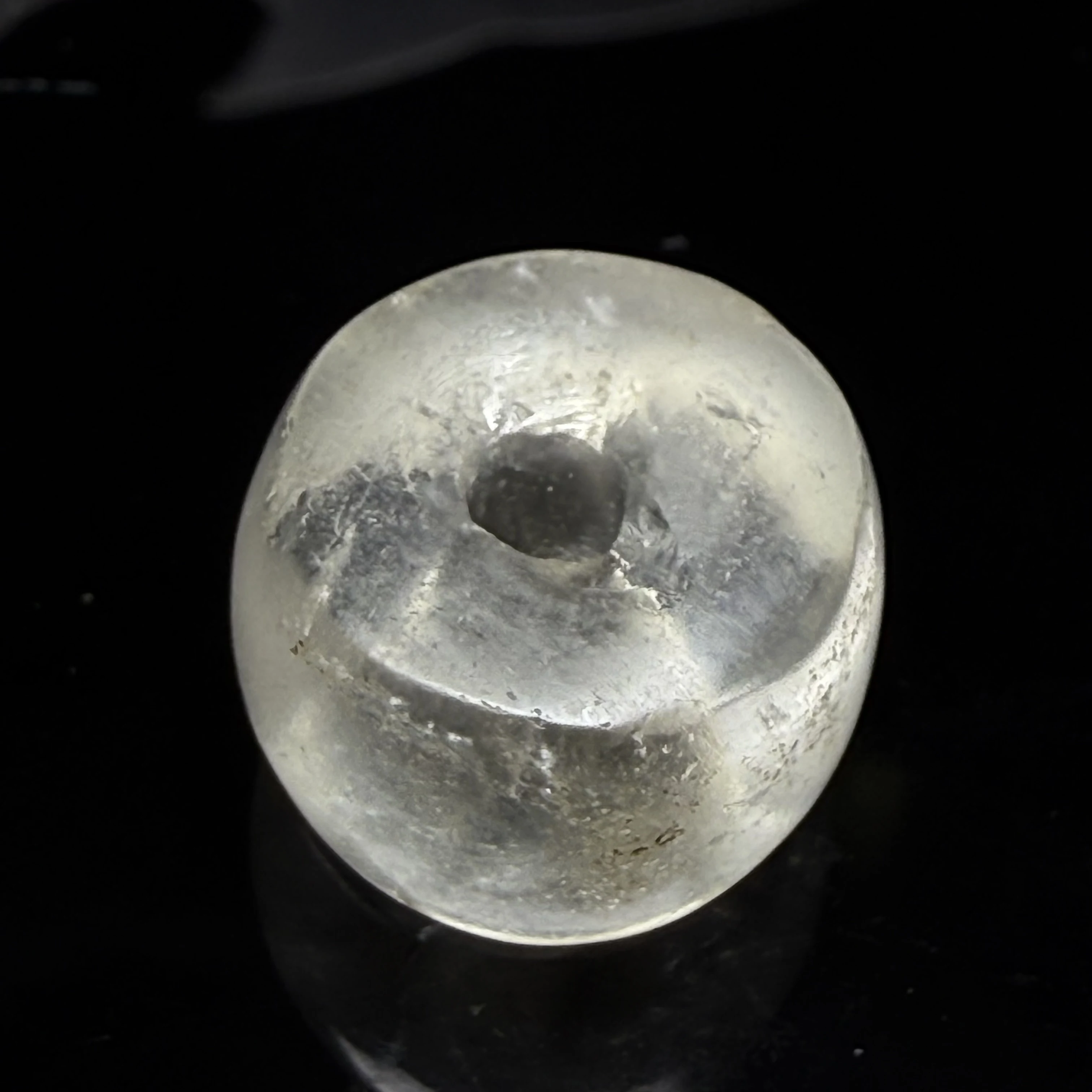 Antiques Miscellaneous High Ancient Crystal Abacus Old Bead Carving Craft Handmade Bead Separation About 14 × 10 mm