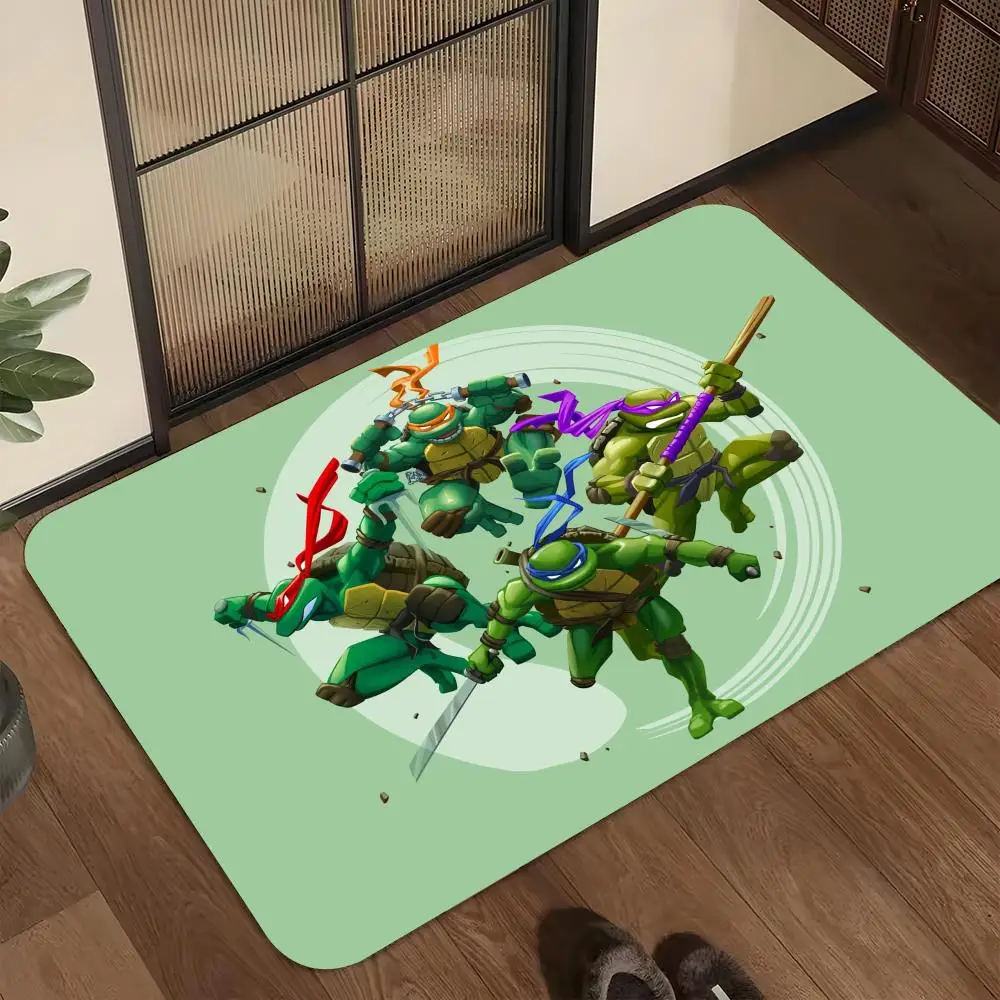 Anime N-ninja Cool T-Turtles Floor Mat Welcome Mat Entrance Doormat Balcony Bathroom Floor Mats Non-slip Rug Bedroom Carpet