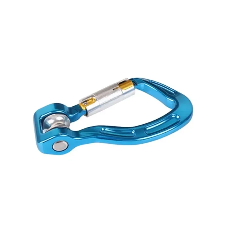 Outdoor Mountaineering Aviation Aluminum Alloy Rescue Safety Buckle Safety Hook With Bearing Pulley Accessories