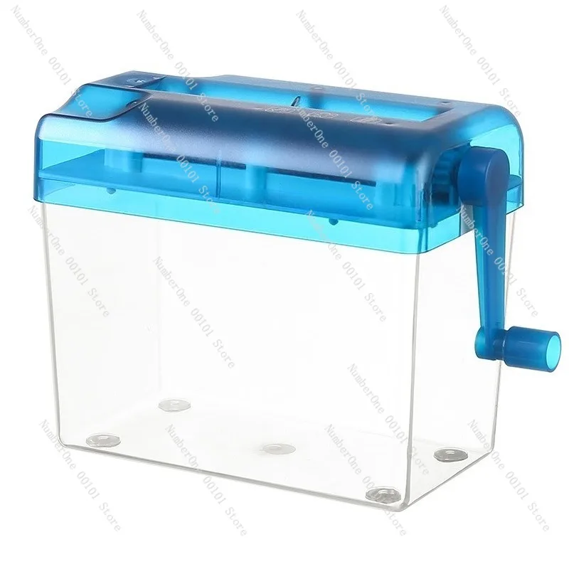 Compact Manual Paper Shredder, A6 Mini Desktop Document Cutter, Fast Hand Crank Office Home Small File Destroyer