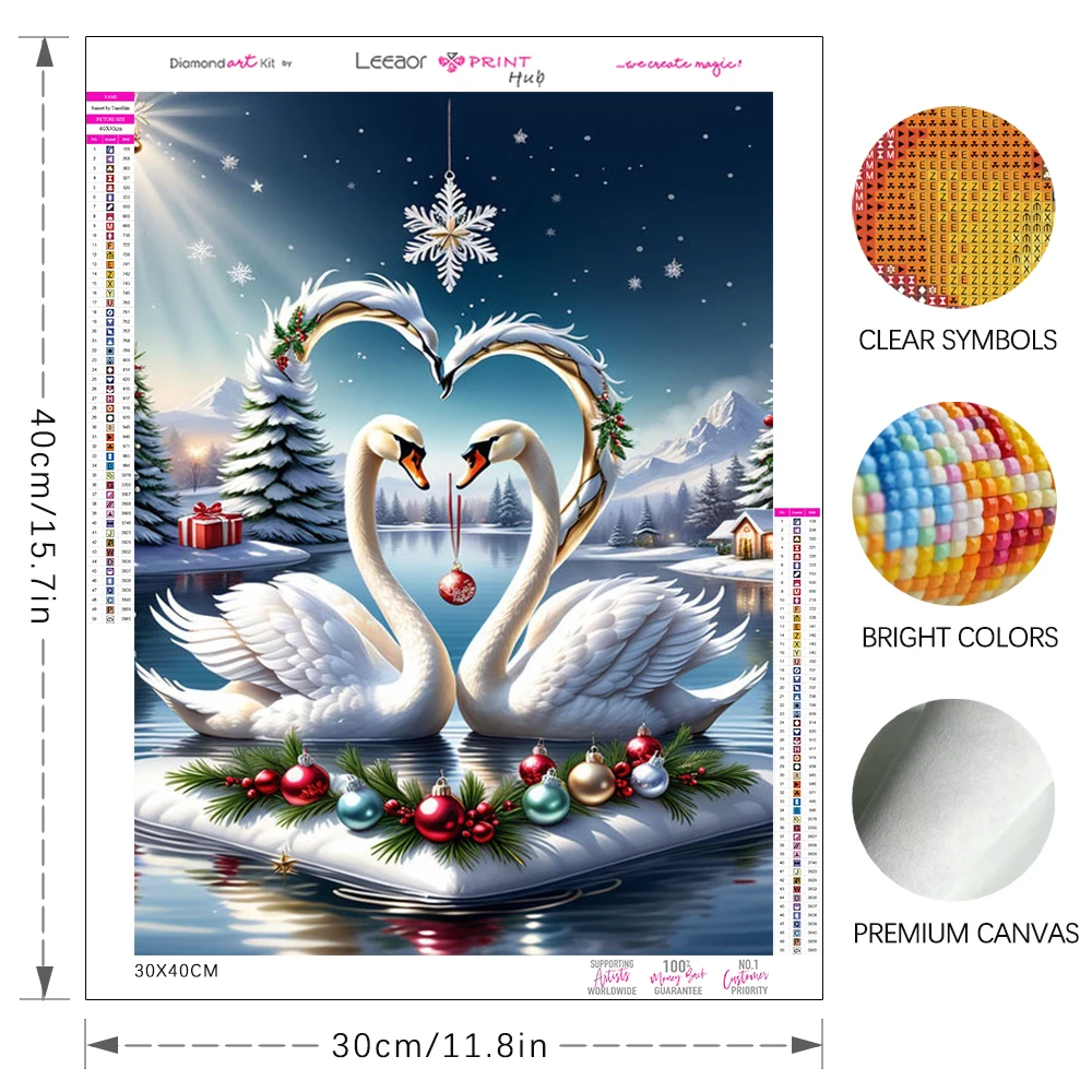 Swan Diamond Painting New Collection 2024 Full Round Diamond Mosaic Animal Art Embroidery Cross Stitch Kit Home Decoration Gifts