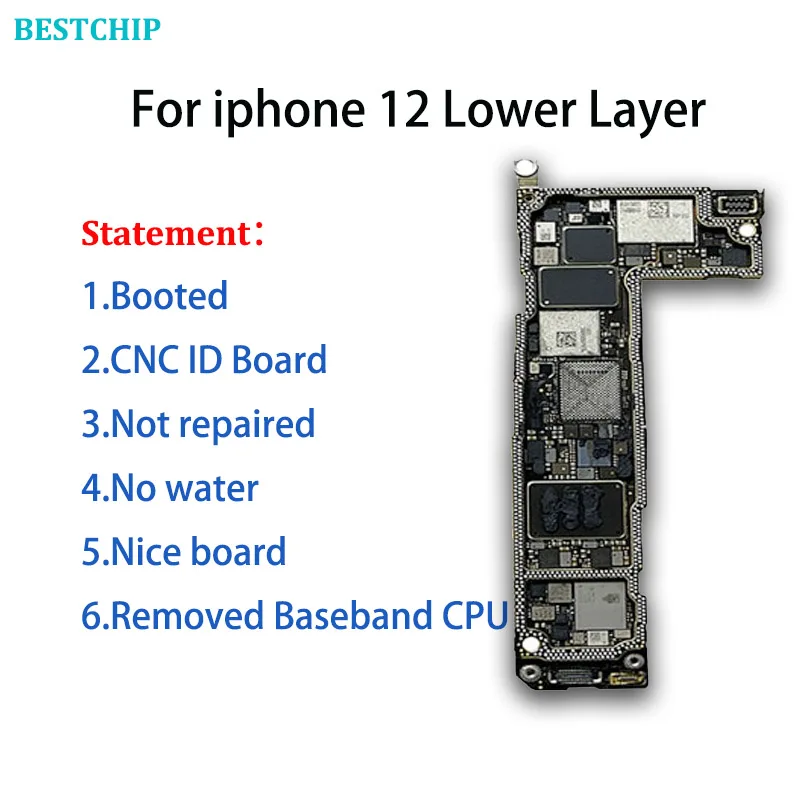 CNC CUT Motherboard For IPhone 12 Pro max Logic Board Polishing CPU AP RF Board for IPhone12  Switching CPU Baseband Cutting