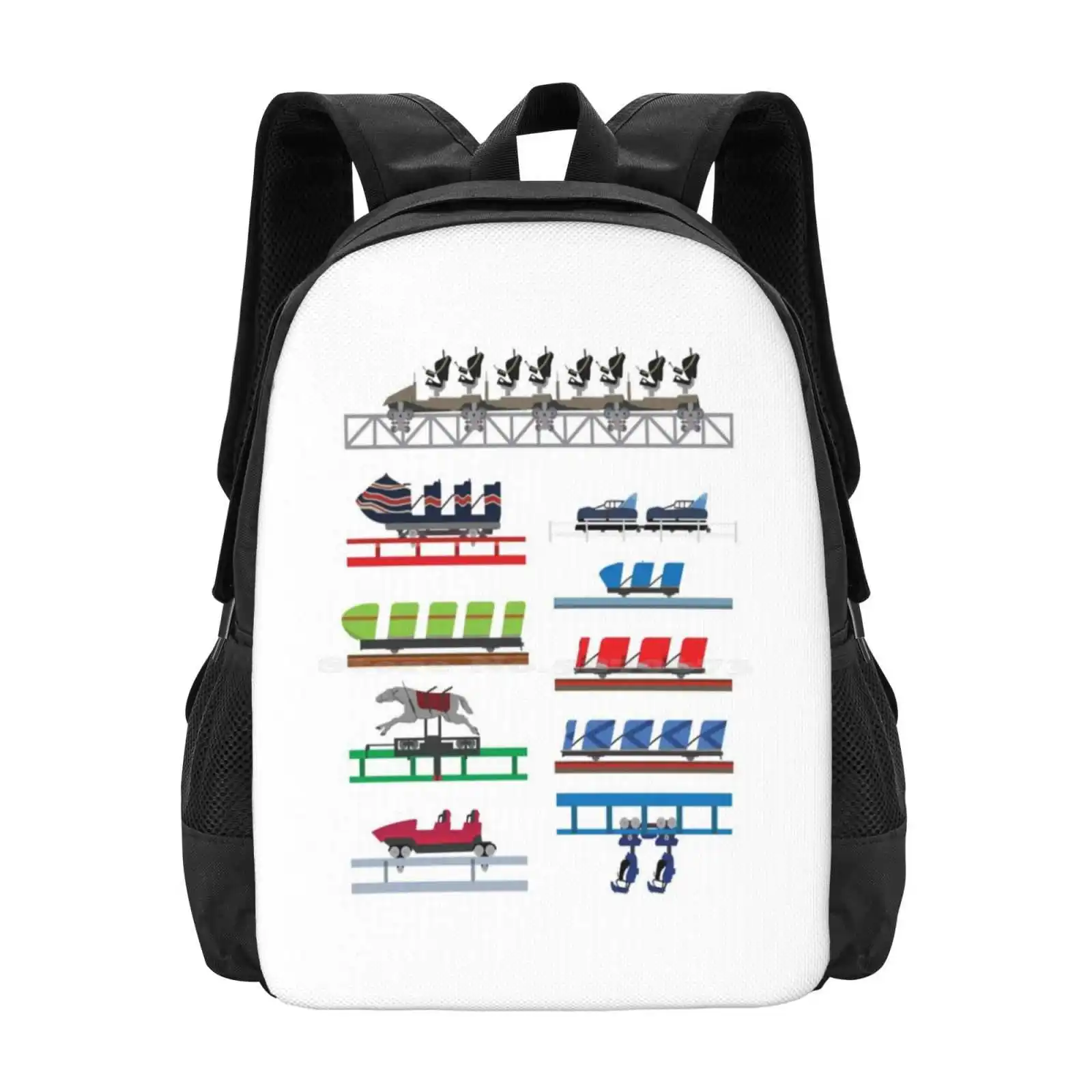 Blackpool Pleasure Beach Coaster Cars Design Hot Sale Schoolbag Backpack Fashion Bags Rollercoasters Theme Park Blackpool