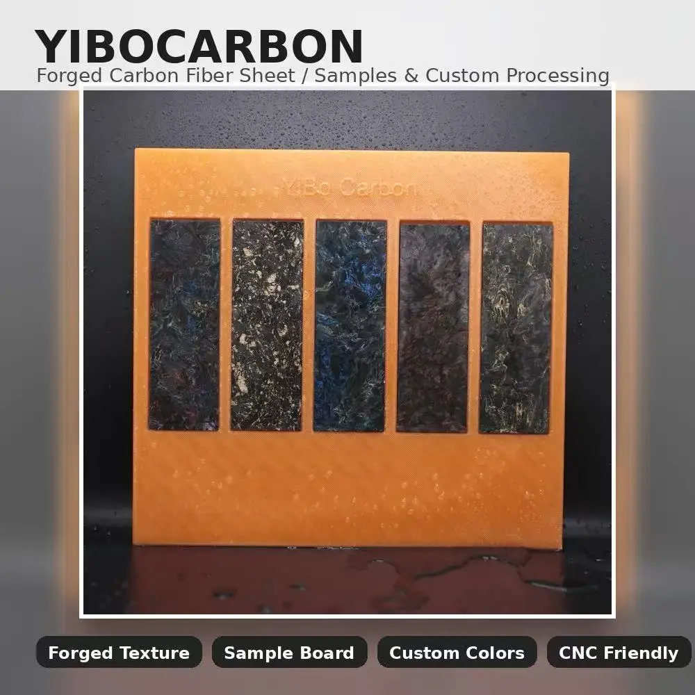 

Forged Carbon Fiber Plate Blank Colored DIY Material for Handle Scales EDC Craft Custom Size