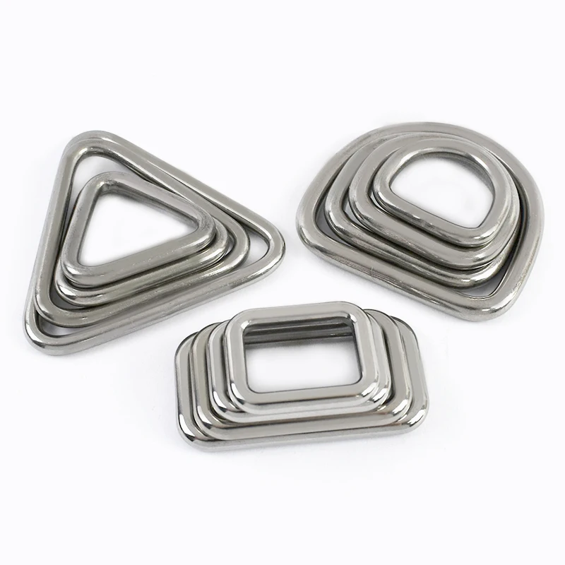 

5Pcs Meetee Stainless Steel Buckle Backpack Webbing Carabiner Rings Hook Seamless O Ring Buckles Dog Collar Sewing Accessories