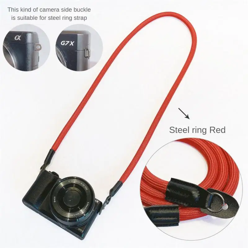 Retro Camera Rope Adjustable Convenient Durable High Quality Security Camera Neck Strap With Quick Release Round Hole Rope Safe