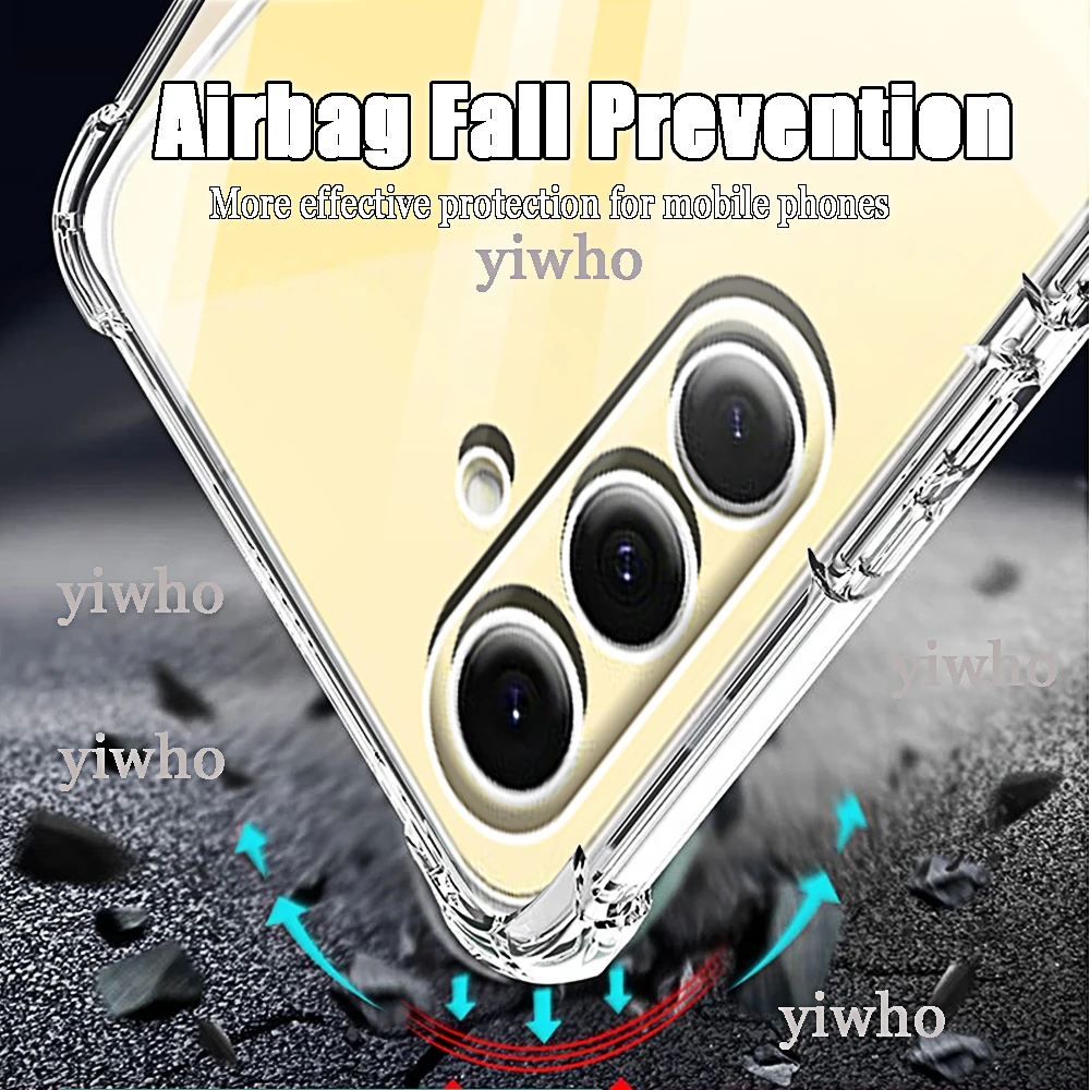 Transparent Phone Case for Samsung Galaxy S24 FE Shell Protective Camera Back Clera Back Covers Phonecase S24FE Samsungs24 Fe