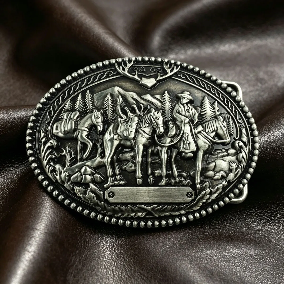 Carrying Horse Belt Buckle - Retro Western Cowboy Style Embossed DIY Belt Buckle for Men