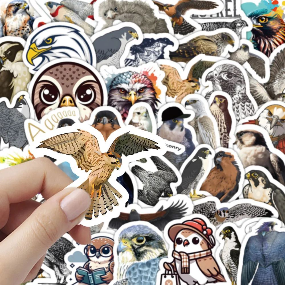 10/60PCS Cartoon Tier Coole Falconry Persönlichkeit Spaß Dekorative Aufkleber Doodle Wasserdichte Aufkleber für Skateboard Motorrad