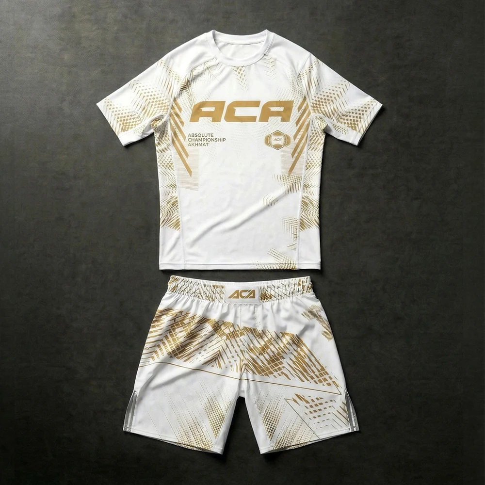 Absolute Champion Summer Performance Adult Kids T-Shirt & Shorts Set Family Athletic Set for MMA Jiu-Jitsu Wrestling Training