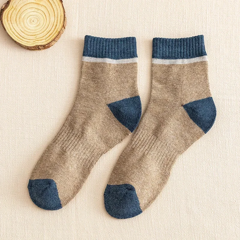 New Warmth Thickening Unisex Socks, Many Colors Are Available, Casual, Simple and Versatile Business 100 Cotton Men