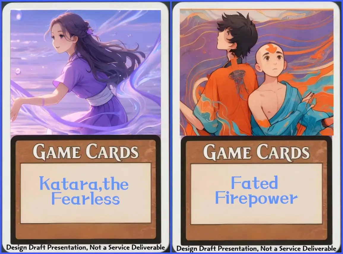 Venta de lámina de 32 partes Appa steadfast Fated firepower Katara, los Fearless Nathan Drake tarjetas de juego proxy de la mejor calidad