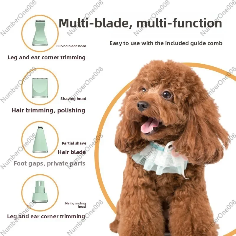 Pet Grooming Clippers Electric Quiet Rechargeable Cat Dog Hair Trimmer Kit With Comb For Nail Paw - view 3