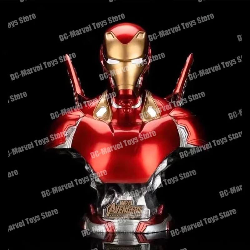 Os vingadores homem de ferro mk50 figura de ação busto brilhante versão luminosa estatueta de resina brinquedos da moda figuras brinquedos personalizados presentes