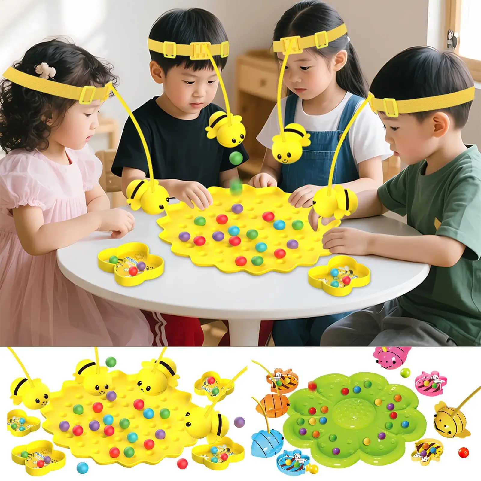 Kids Fishing Game Fun Bee Magnetic Picking Board Game Interactive Educational Playgame Toy For Boy Girl Develop Skills School