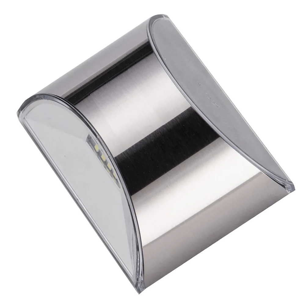 الجدار الشمسي في الهواء الطلق إضاءة مقاومة للماء مصباح حديقة ضوء الطريق لمدخل الممر فناء الإضاءة الأمنية الفضة #1