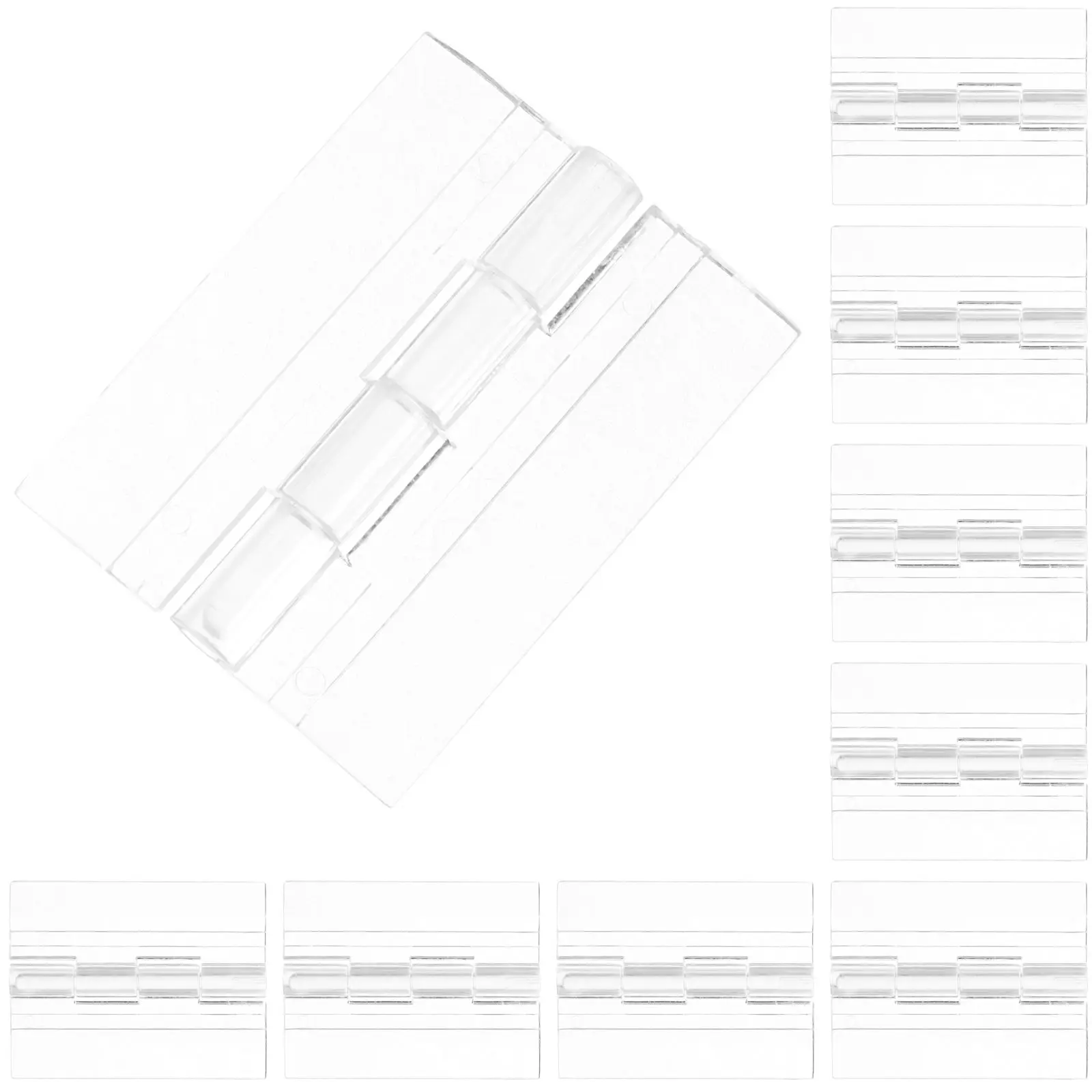 

10pcs Acrylic 45x34mm Transparent Foldable Door Cabinet Hinge Small Box Furniture Small Hinges For Crafts Hardware Replacement