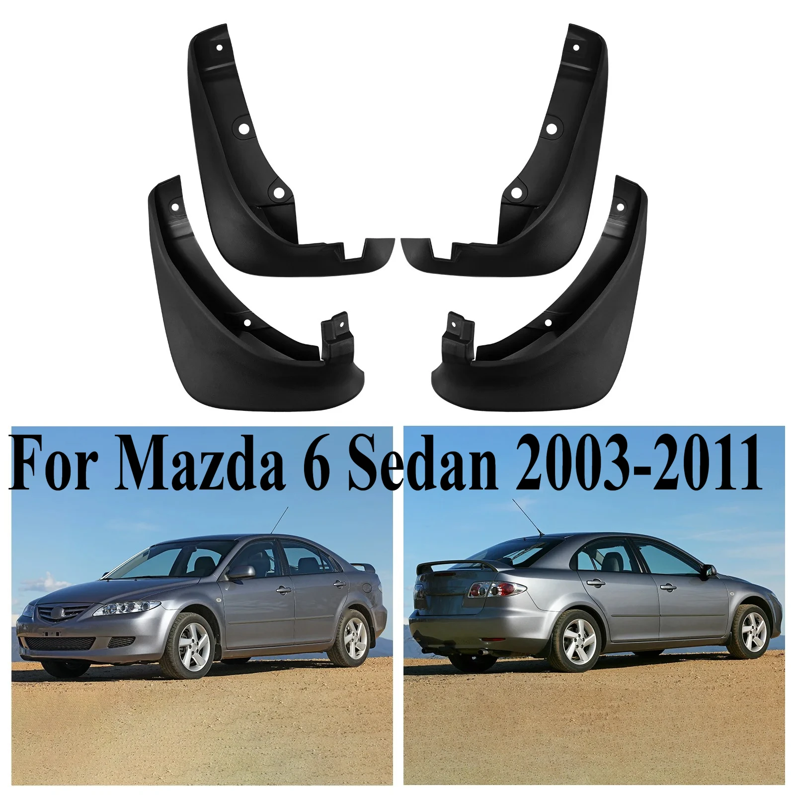 

Брызговики, брызговики, автомобильные шины, брызговики, аксессуары для внешней защиты, прочный автодекор для Mazda 6 Sedan 2003-2011