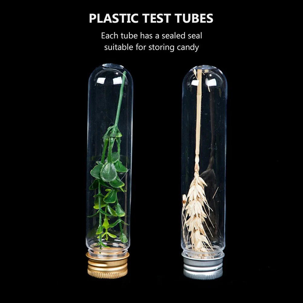

12 Pcs Test Tube Bottle Tubes Storage Candy Small Bottles Multipurpose The Pet Plastic