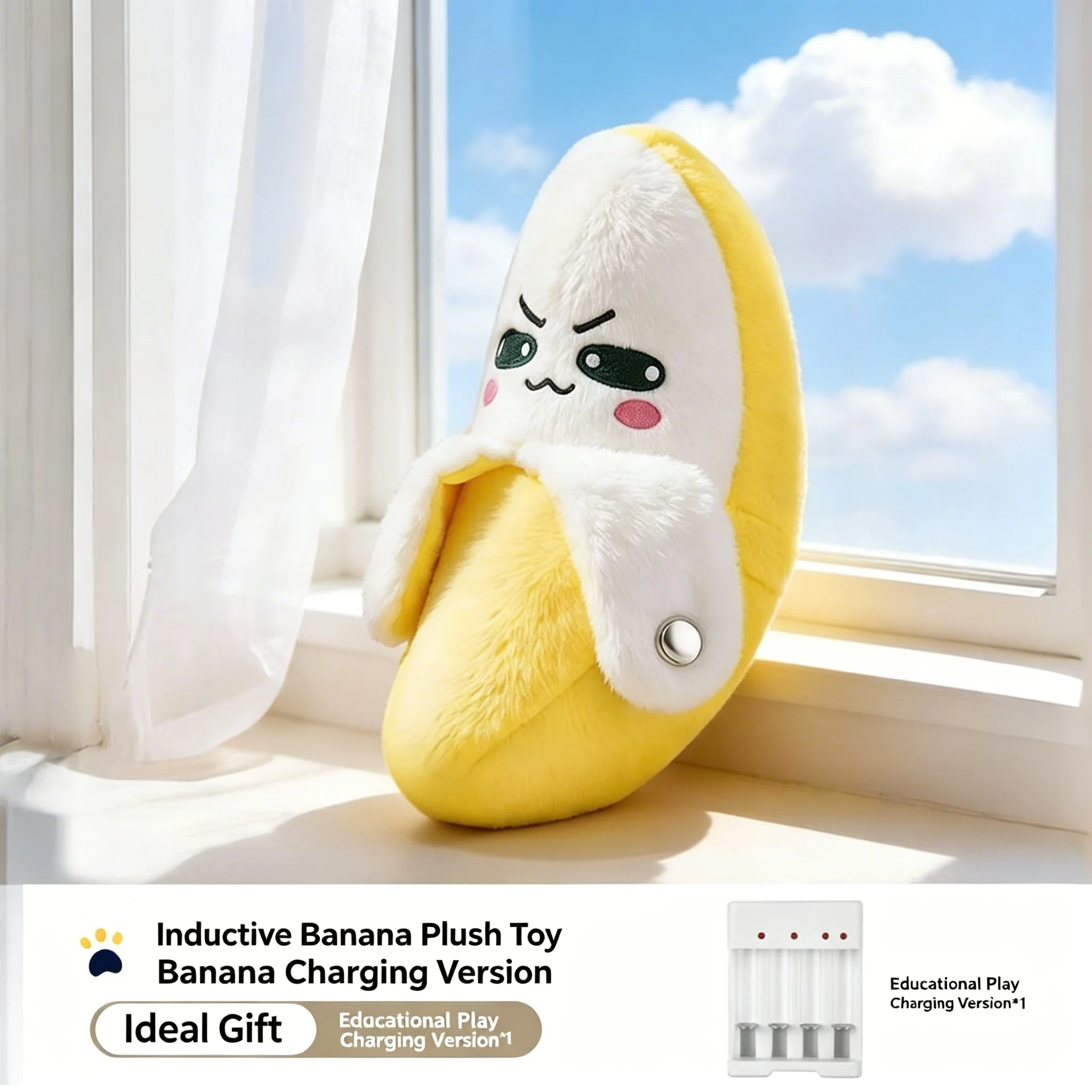 Creative Touch Interactive Induction Music Rhythm Toys Fruit Shaped Plush Toys Parent-child Interactive Fun Early Education Toys