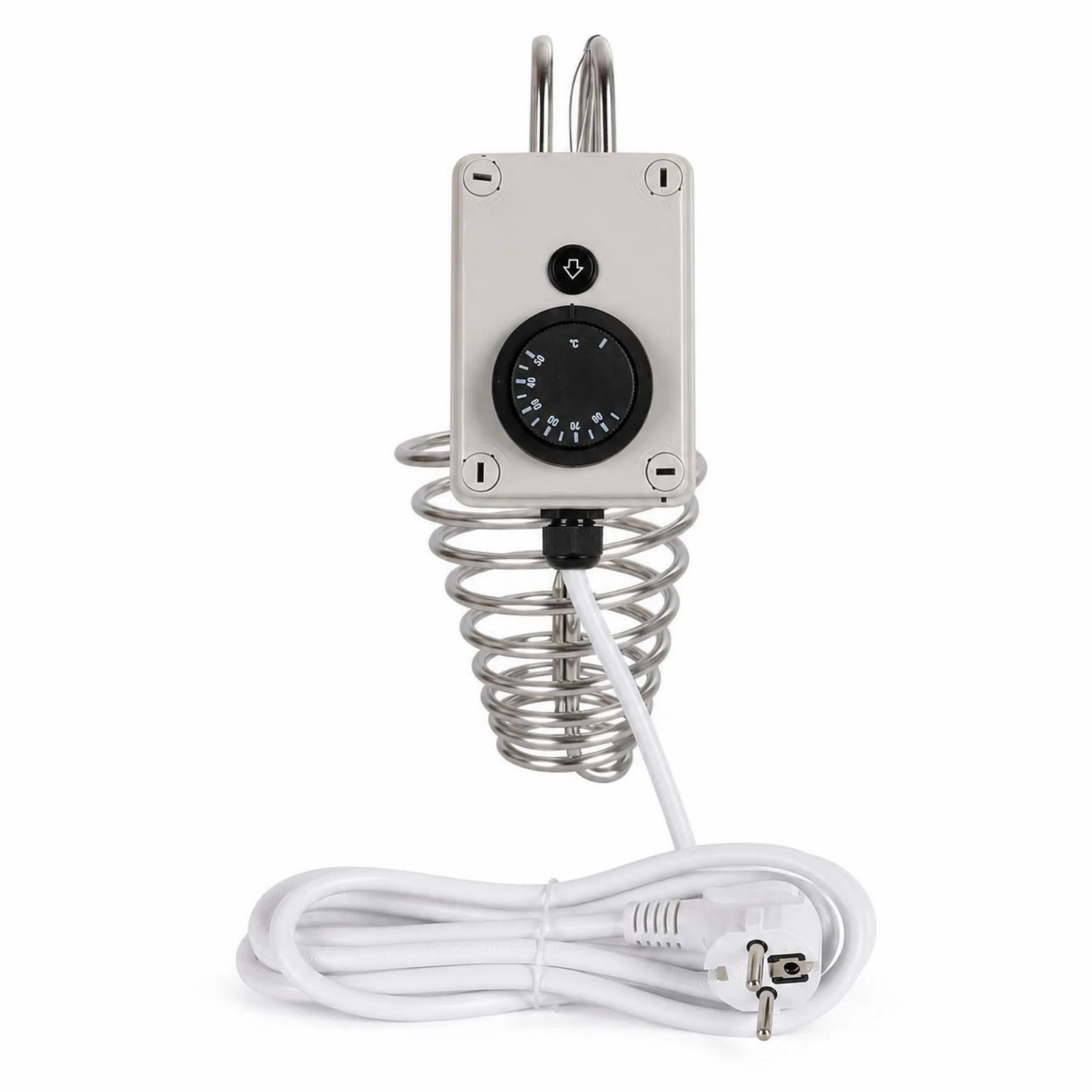Honey Heater Thermostatic Immersion Heater with Thermostat Immersion Heating Coil Stainless Steel Electric for Beekeepers view 2
