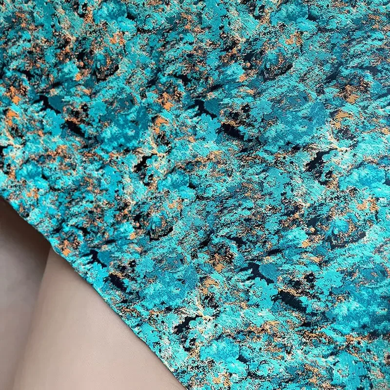 قماش جاكار منسوج معدني بنمط جرافيتي لتصميم الملابس الإبداعية وخلفيات صور عصرية من شيونغسام #6