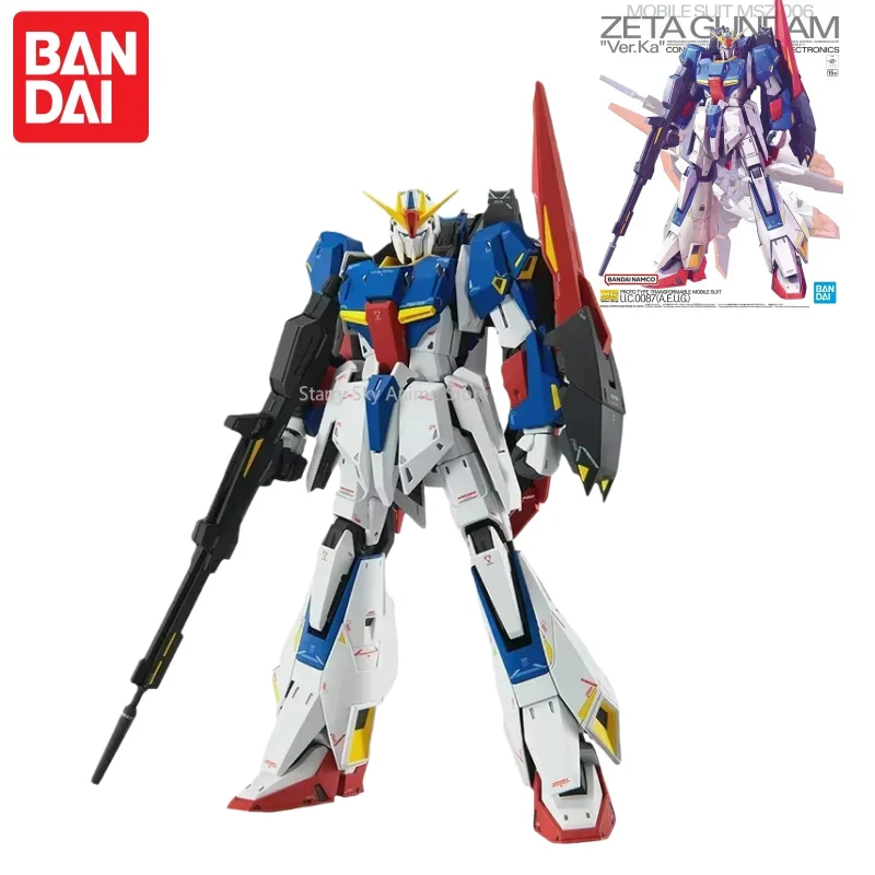 

In Stock Bandai 64015 Mg 1/100 Z Gundam Card Version New Version Transformable Cool Gift Mecha Warrior Figure Garage Educational