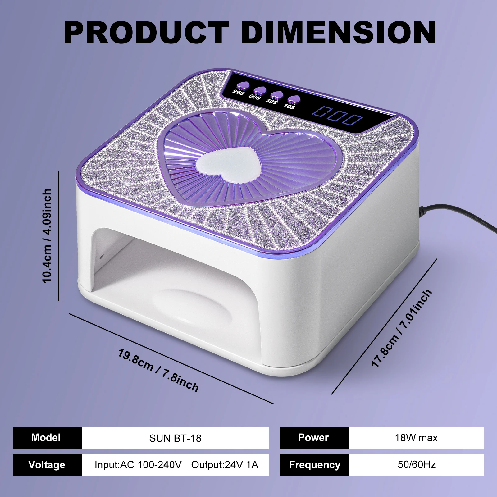 プロフェッショナル UV LED ネイルドライヤー 45 ランプビーズジェルネイルポリッシュ UV ネイルライトタイマー付き自動センサーマニキュアツール