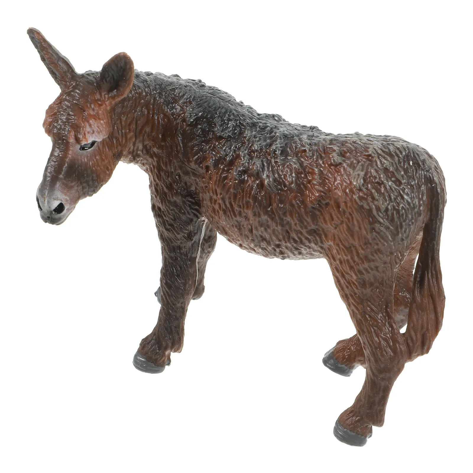 Realistic Simulation Donkey Wild Animal Series Solid Plastic Educational Display Desktop Standing Donkey Ornament