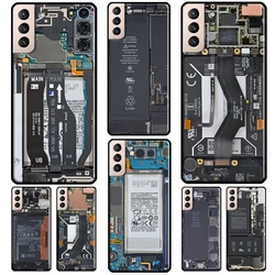 Motherboard Circuit Board Case For Samsung Galaxy S10 S9 Note 10 Plus Note 20 S10e S20 FE S22 S21 Ultra Phone Cover