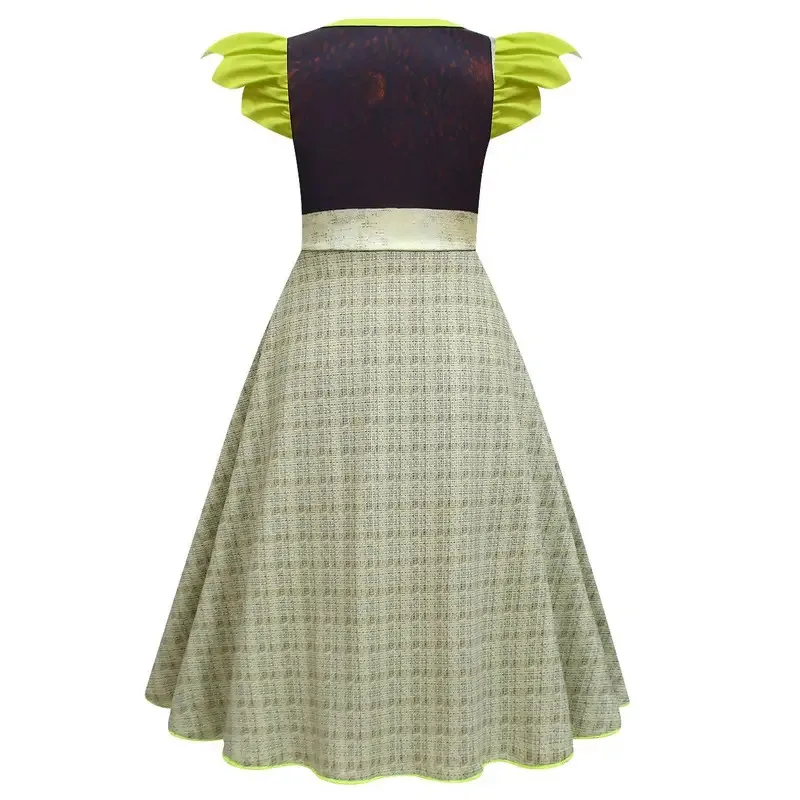 ملابس أطفال من Shrekes فستان الأميرة فيونا التنكري للفتيات الصغيرات لحفلات الهالوين وحفلات الكرنفال للأطفال أزياء أداء من أربع قطع