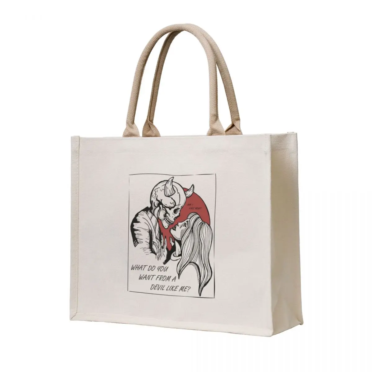 

What do you want from a devil like me Tote Bag tote bag men's reusable shopping bag hand ladies