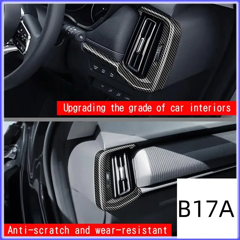 

BT-For Mazda CX-60 2022 2023 Carbon Fiber Car Front Dashboard Air Vent Outlet Cover Trim Frame Sticker Parts RHD