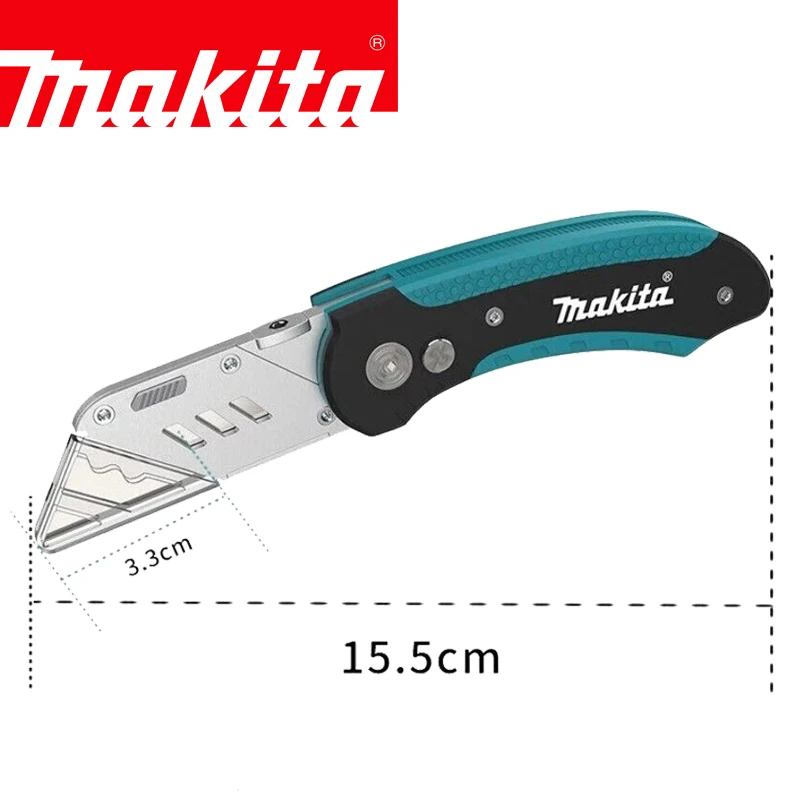 Makita Original E-10908 Portable Multi Functional Folding Knife Pocket Knife Wooden Handle Knife Sharp Unboxing Knife