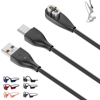 1M USB Magnetic Charging Cord for AfterShokz Aeropex AS800 & OpenComm ASC100SG & Shokz OpenRun Pro mini Bone Conduction Headsets