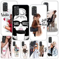 Girl Boss Female Coffee Phnoe Case for Xiaomi Redmi Note 12 11S 11E 11 10S 10 Pro Plus 9 9S 11T 9T 8 8T 7 Global Unique Cover Co