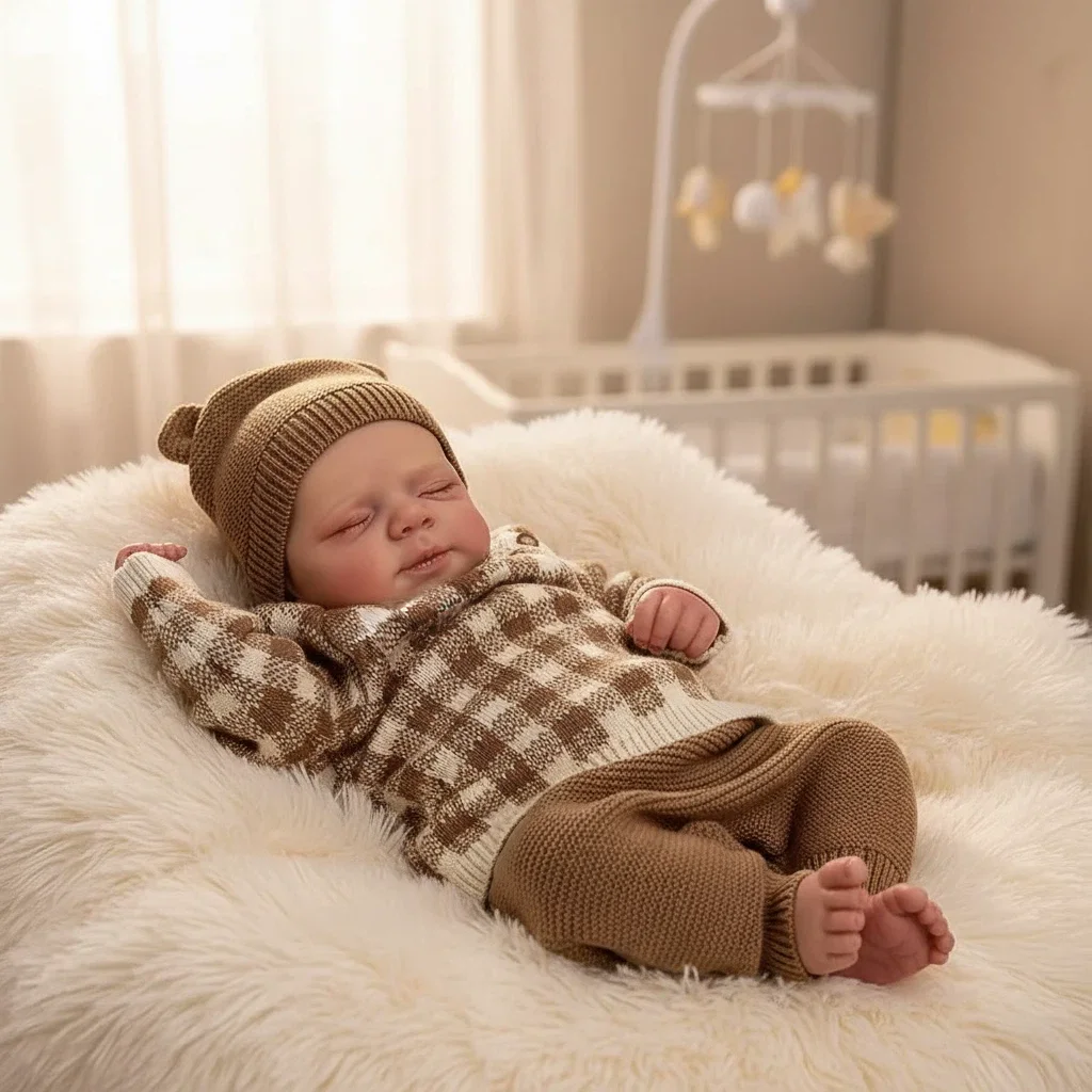 18inch Full Vinyl Girl Body Pascale Painted Hair Lifelike the Reborn Doll 3D Skin Art Doll