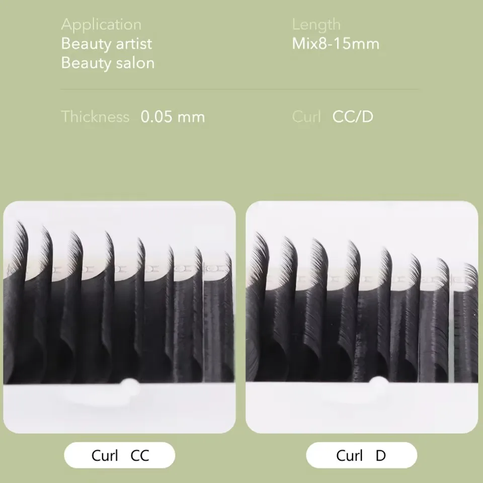 AGUUD  8 Rows Faux Cils Lashes Individual Eyelash Extension Matte Professional Soft and Natural Makeup Premium Eyelashes
