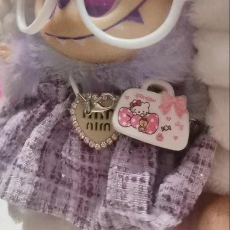 

For 15/17cm Labubu Dolls hellokitty Mini Handbag Cartoon style crossbody bag Labubu pendant Diy Accessories Birthday Gift