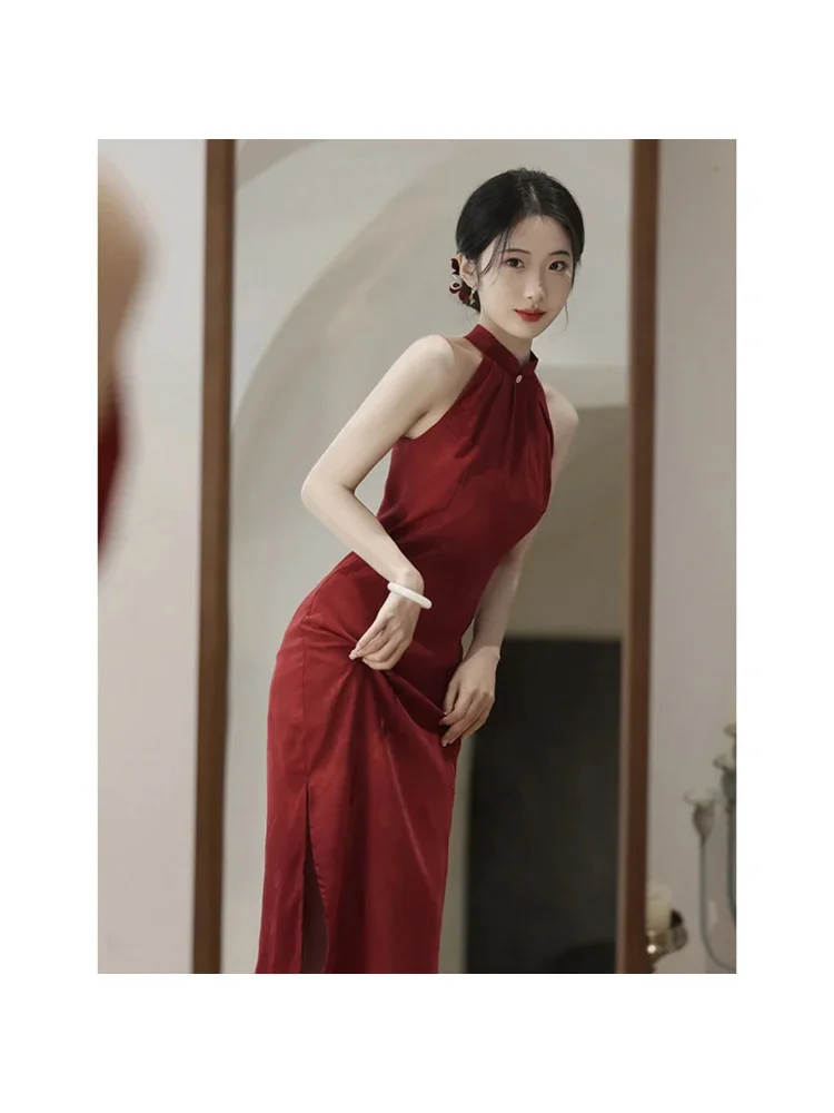 女性のための長いチャイナドレス,中国のモダンなドレス,ヴィンテージqipao,結婚式のパーティー,新しい