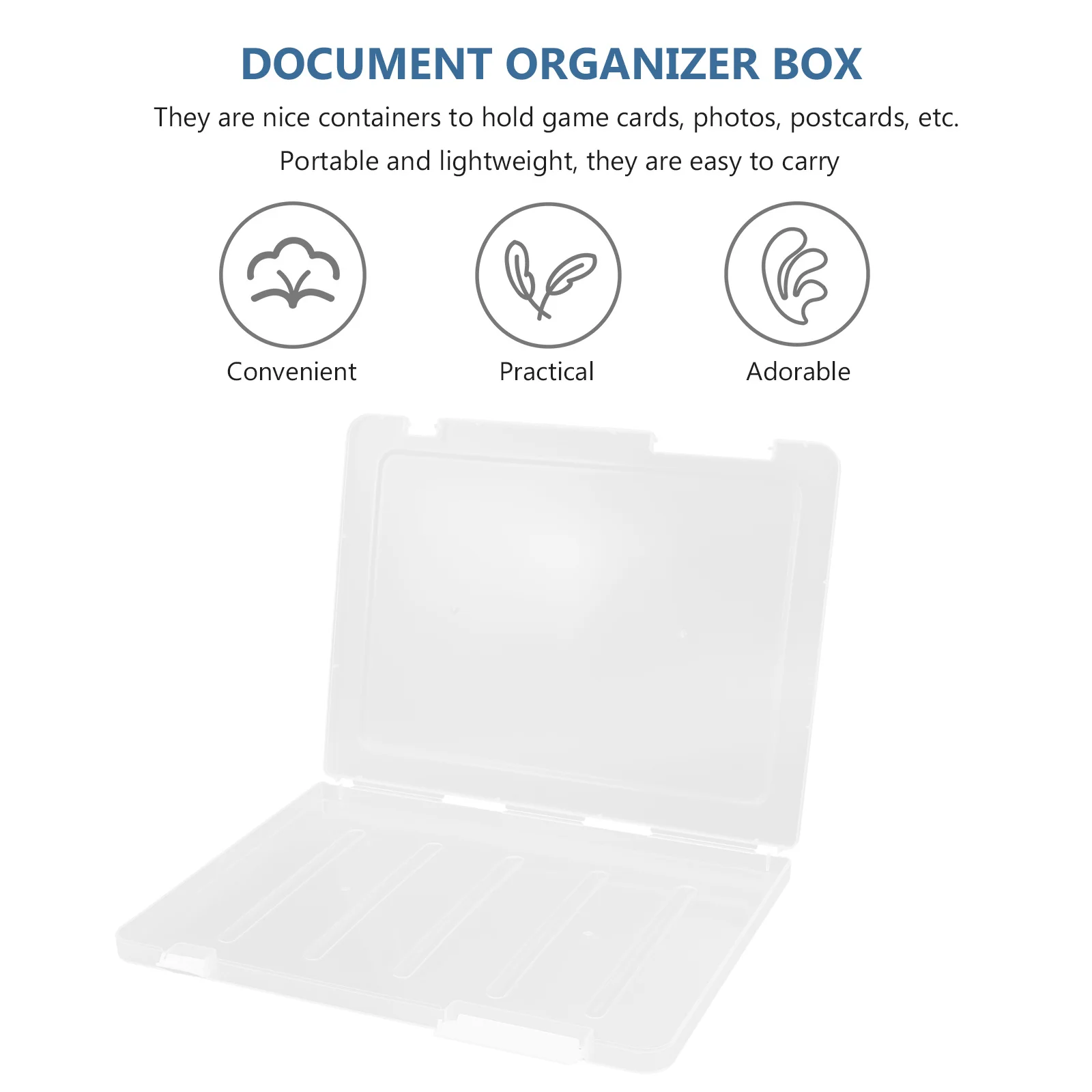 4pcs File Organizer Box Pp Storage For Photos Cards Certificates Documents Small Items Portable Case Tool Craft Supplies Keeper