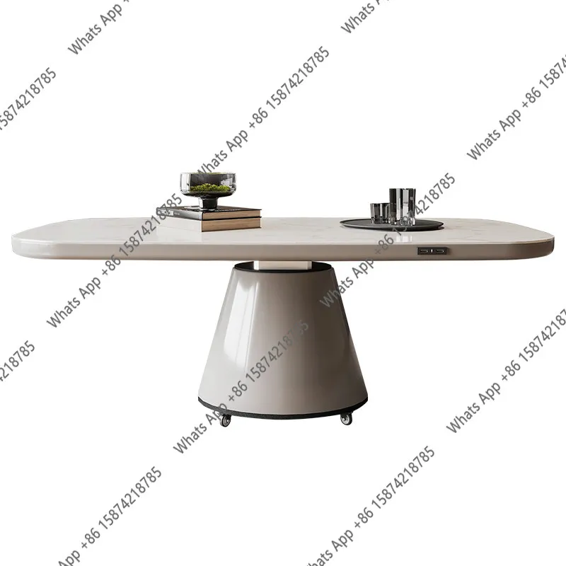 Lifting coffee table dining table dual-purpose multi-function integrated electric automatic movable rock table small apartment