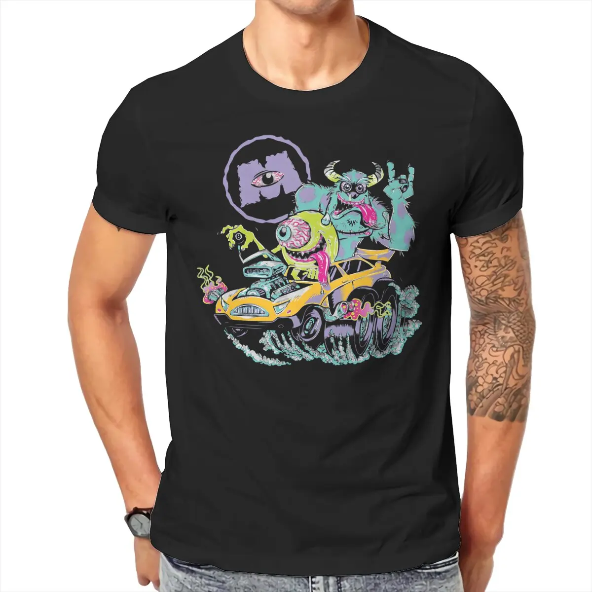 RAT FINK Cartoon TShirt for Men Monsters Soft Leisure Sweatshirts T Shirt Novelty New Design Fluffy