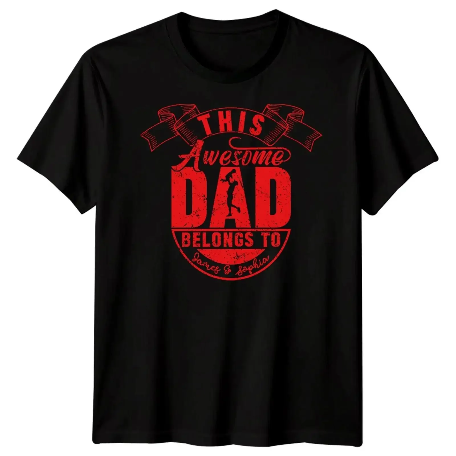 Personalisiertes lustiges Herren T Shirt Awesome Dad Vatertag Bester vintage Washed Comfortable fashion streetwear Stylish